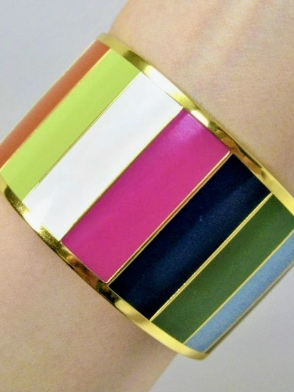 Coach 65th Anniversary Legacy Signature Gold Logo Wide Cuff Bracelet - Picture 5 of 9